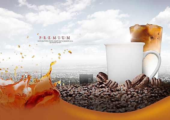 PSD 구름 편집 편집이미지 커피 음식 하늘 사람없음 머그컵 원두 도시 카페라떼 이미지편집 자연요소 음료 컵 라떼 파일형식