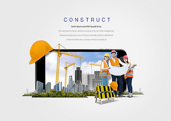 PSD 서양인 편집 편집이미지 여자 남자 건축 빌딩 성인 세명 스마트폰 설계도 안전모 건축가 타워크레인 산업안전 안전펜스 이미지편집 외국인 직업 산업 건설업 안전 사람 건물 핸드폰 스마트기기 울타리 헬멧 안전장비 기중기 파일형식