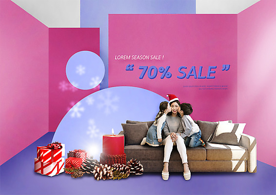 PSD 편집 편집이미지 여자 남자 딸 아들 어린이 크리스마스 촛불 산타모자 가족 엄마 키스 앉기 이벤트 성인 세명 30대 선물상자 소파 세일 한국인 솔방울 이미지편집 모자_잡화 기념일 의자 초 관계 모션 선물 사람 동양인 장년 상자 애정표현 파일형식