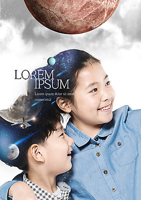 PSD 편집 편집이미지 여자 교육 남자 어린이 웃음 두명 행성 한국인 인공위성 우주과학 이미지편집 과학 통신 표정 사람 동양인 우주 파일형식