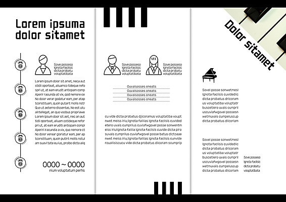 템플릿 표지디자인 북디자인 출판디자인 내지 악기 음악 리플렛 북커버 3단접지 사람모양 팜플렛 사람없음 건반 피아노 건반악기 이미지템플릿 AI파일 모양 문화예술 파일형식 벡터