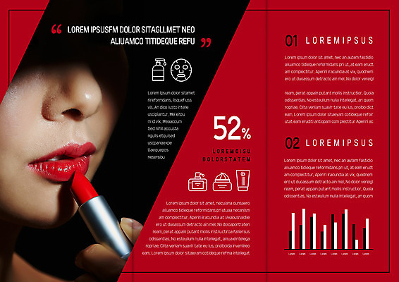 템플릿 표지디자인 북디자인 출판디자인 여자 내지 리플렛 북커버 3단접지 그래프 한명 팜플렛 20대 성인 화장 뷰티 한국인 립스틱 바르기 의료성형뷰티 성인여자한명만 이미지템플릿 AI파일 1 모션 사람 동양인 청년 화장품 여자한명만 성인여자만 파일형식 벡터