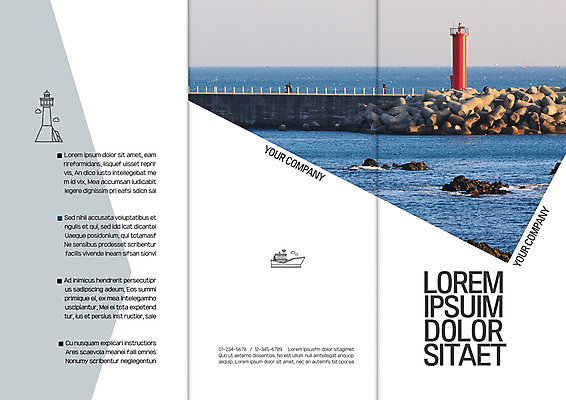 템플릿 표지디자인 북디자인 출판디자인 표지 리플렛 바다 북커버 3단접지 자연 등대 풍경 팜플렛 방파제 선박 이미지템플릿 AI파일 공공시설 수상교통 생태계 파일형식 벡터
