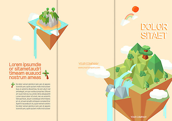 나무 구름 템플릿 표지디자인 북디자인 출판디자인 표지 리플렛 무지개 북커버 3단접지 자연 산 팜플렛 사람없음 폭포 아이소메트릭 이미지템플릿 AI파일 자연요소 식물 생태계 파일형식 벡터
