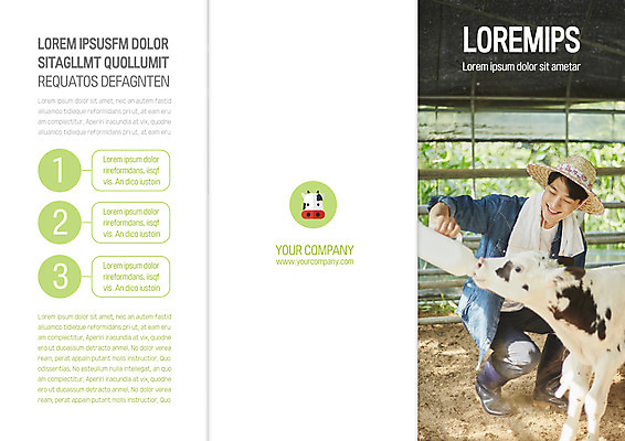 템플릿 표지디자인 북디자인 출판디자인 표지 남자 리플렛 북커버 3단접지 한명 팜플렛 20대 성인 목장 한국인 우유 농부 먹여주기 젖소 청년농부 이미지템플릿 AI파일 직업 1 유제품 사람 동양인 청년 소 먹기 파일형식 벡터