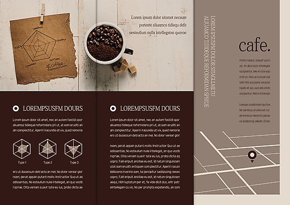 템플릿 표지디자인 북디자인 출판디자인 내지 종이 커피 음료 리플렛 북커버 3단접지 그래프 집게 팜플렛 사람없음 머그컵 원두 각설탕 이미지템플릿 AI파일 컵 설탕 파일형식 벡터