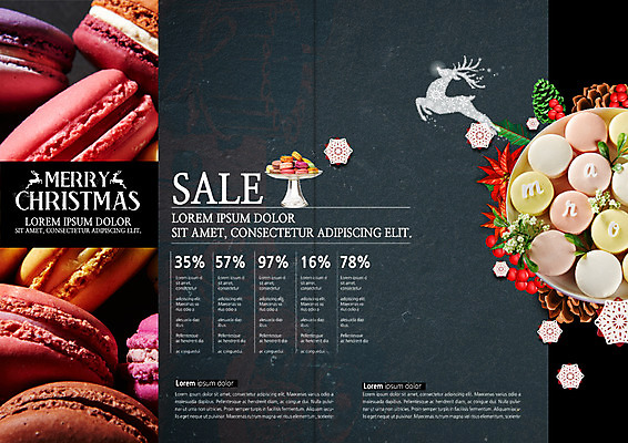 PSD 템플릿 접시 표지디자인 북디자인 출판디자인 내지 음식 리플렛 크리스마스 겨울 북커버 이벤트 팜플렛 사람없음 세일 루돌프 솔방울 마카롱 포인세티아 이미지템플릿 식기 계절 기념일 꽃 사슴 디저트 파일형식