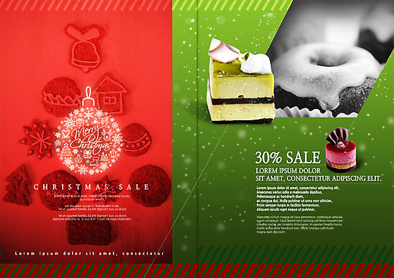 PSD 템플릿 표지디자인 북디자인 출판디자인 내지 음식 리플렛 크리스마스 겨울 북커버 이벤트 팜플렛 사람없음 세일 쿠키 케이크 장식볼 도넛 이미지템플릿 계절 기념일 디저트 장식 파일형식