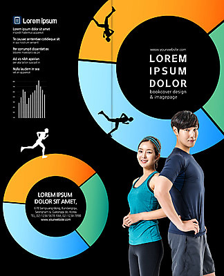 PSD 템플릿 표지디자인 북디자인 출판디자인 여자 표지 남자 실루엣 리플렛 2단접지 북커버 그래프 팜플렛 20대 두명 운동복 달리기 운동 한국인 성인만 이미지템플릿 옷 모션 촬영기법 건강 사람 동양인 청년 파일형식