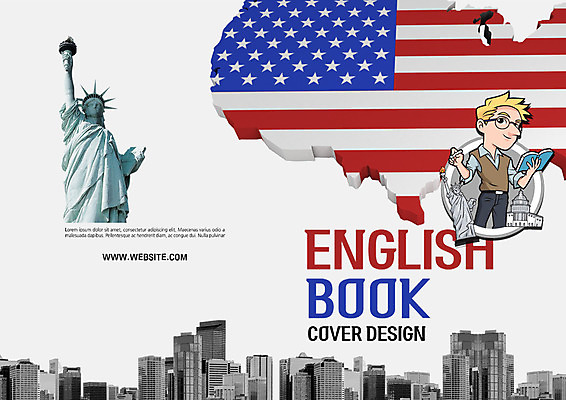 PSD 템플릿 표지디자인 북디자인 출판디자인 교육 표지 남자 리플렛 북커버 영어교육 한명 빌딩 팜플렛 성인 미국 성조기 자유의여신상 글로벌교육 어학연수 미국지도 이미지템플릿 1 영어 지도 북아메리카 사람 건물 글로벌 세계문화유산 국기 유학 파일형식