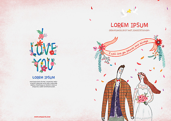 PSD 템플릿 표지디자인 북디자인 커플 출판디자인 여자 표지 남자 꽃 리플렛 결혼 북커버 조류 팜플렛 성인 두명 이미지템플릿 식물 동물 관계 사람 이벤트 파일형식