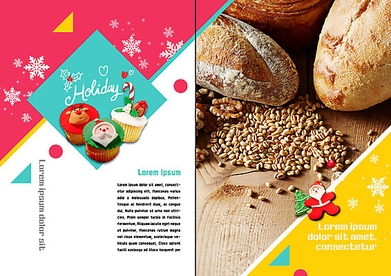 PSD 템플릿 표지디자인 북디자인 출판디자인 내지 빵 리플렛 크리스마스 북커버 곡류 이벤트 팜플렛 사람없음 산타클로스 컵케이크 이미지템플릿 기념일 음식 케이크 파일형식