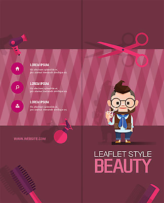 PSD 템플릿 표지디자인 북디자인 출판디자인 표지 남자 리플렛 2단접지 북커버 한명 팜플렛 뷰티 머리빗 드라이어 미용사 분무기 롤빗 미용가위 이미지템플릿 직업 1 가위_도구 사람 미용용품 파일형식