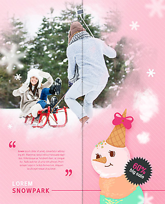PSD 서양인 템플릿 표지디자인 북디자인 커플 출판디자인 여자 남자 내지 리플렛 겨울 2단접지 북커버 눈사람 팜플렛 20대 성인 두명 세일 썰매 성인만 이미지템플릿 외국인 계절 관계 사람 청년 파일형식