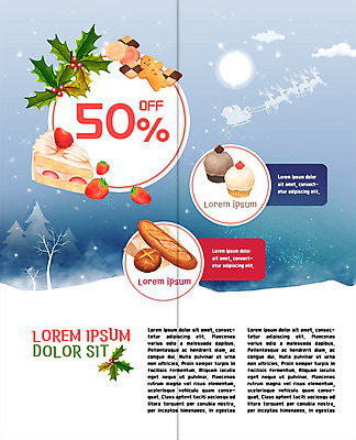 PSD 템플릿 표지디자인 북디자인 출판디자인 내지 빵 리플렛 크리스마스 2단접지 북커버 이벤트 팜플렛 사람없음 산타클로스 세일 루돌프 바게트 조각케이크 컵케이크 썰매 진저쿠키 이미지템플릿 기념일 음식 사슴 쿠키 케이크 파일형식