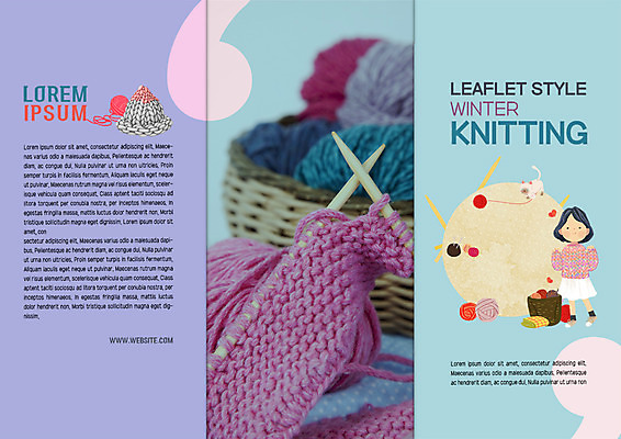 PSD 템플릿 표지디자인 북디자인 출판디자인 여자 표지 어린이 리플렛 북커버 3단접지 털모자 한명 팜플렛 바구니 뜨개질 털실 이미지템플릿 모자_잡화 1 사람 취미 실 파일형식