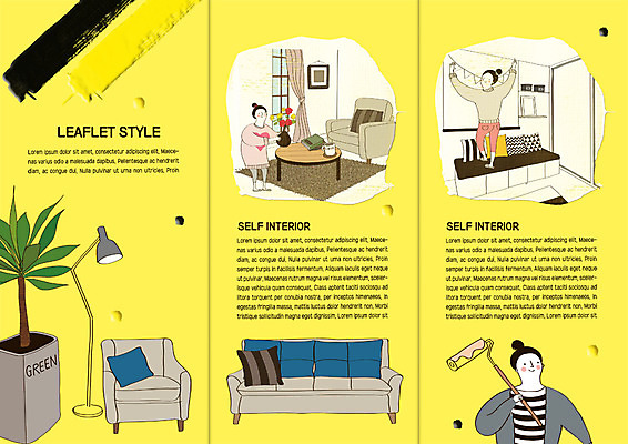 PSD 템플릿 표지디자인 북디자인 출판디자인 여자 내지 화분 리플렛 북커버 3단접지 탁자 팜플렛 성인 세명 인테리어 소파 스탠드 페인트롤러 DIY 이미지템플릿 디자인 가구 의자 조명 사람 취미 파일형식