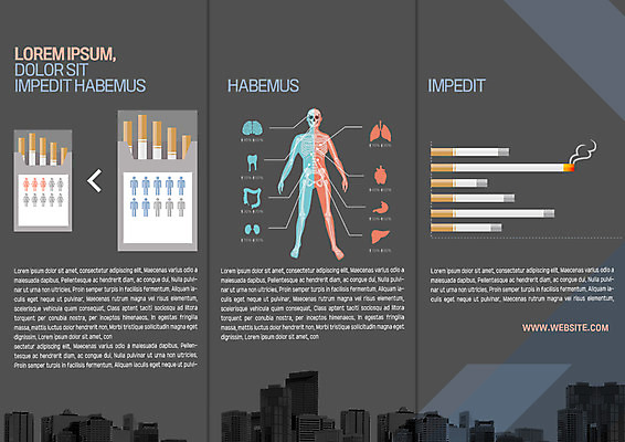 PSD 템플릿 표지디자인 북디자인 출판디자인 내지 리플렛 북커버 3단접지 의학 그래프 사람모양 담배 빌딩 팜플렛 사람없음 질병 금연 이미지템플릿 모양 캠페인 건물 사회이슈 파일형식