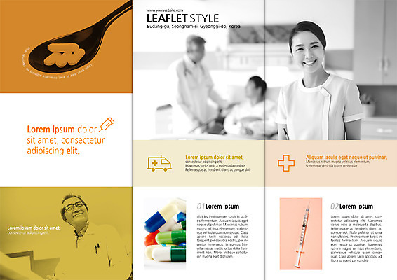 PSD 템플릿 표지디자인 북디자인 출판디자인 여자 노년 남자 내지 리플렛 북커버 3단접지 의학 병원 주사기 팜플렛 여러명 30대 알약 숟가락 한국인 환자 간호사 의사 60대 성인만 이미지템플릿 다수 의료기기 수저 사람 동양인 성인 장년 약 의료진 파일형식