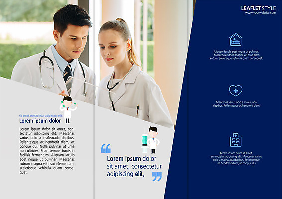 PSD 서양인 템플릿 표지디자인 북디자인 출판디자인 여자 남자 내지 리플렛 북커버 3단접지 의학 주사기 팜플렛 여러명 20대 의사 성인만 이미지템플릿 외국인 다수 의료기기 사람 청년 의료진 파일형식