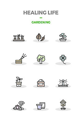 나무 아이콘 화분 낙엽 연꽃 사람없음 세트 새싹 네잎클로버 둥지 힐링 호스 분재 거름 스프링쿨러 2D아이콘 AI파일 식물 꽃 잎 클로버 파일형식 벡터