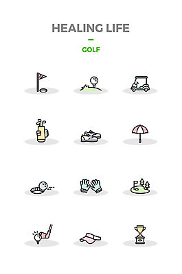 아이콘 모자 장갑 골프 우산 필드 골프공 사람없음 세트 구멍 골프가방 트로피 힐링 샷 골프카트 골프화 홀인원 2D아이콘 AI파일 잡화 가방 공 자세 골프용품 구기 상_우승 파일형식 벡터