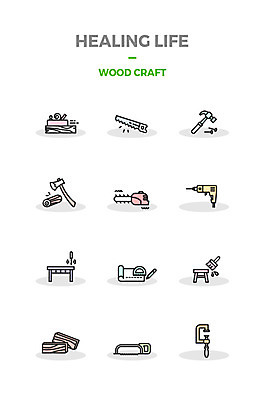 아이콘 사람없음 세트 페인트 설계도 못 드라이버 망치 힐링 도끼 톱 가열 대패 전기톱 줄톱 2D아이콘 AI파일 건설업 공구 파일형식 벡터