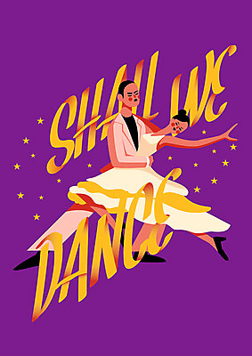 전신 여자 남자 포스터 별 일러스트 성인 두명 축제 춤 즐거움 댄스스포츠 국내일러스트 AI파일 자연요소 감정 스포츠 문화예술 사람 파일형식 벡터