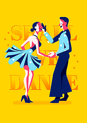 전신 여자 남자 포스터 별 일러스트 성인 두명 축제 춤 즐거움 댄스스포츠 국내일러스트 AI파일 자연요소 감정 스포츠 문화예술 사람 파일형식 벡터