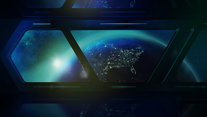 JPG 해외이미지 지구 일러스트 미래 정장 사람없음 파란색 3D 우주 역 우주선 해외202004 해외일러스트 옷 컬러 컨셉 교통시설 디지털합성 파일형식 이미지허브