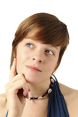 포토 JPG 해외이미지 백인 모델 1 손 응시 여자 행복 백그라운드 생각 아이디어 한명 미소 사람 성인 흰색 고립 배려 해외202004 해외포토 서양인 시선 감정 컬러 컨셉 표정 신체부위 파일형식 이미지허브