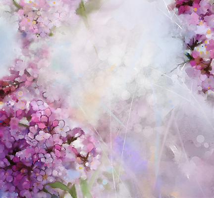 JPG 해외이미지 꽃 백그라운드 일러스트 수채화 미술 사람없음 보라색 그림 번짐 손그림 해외202004 해외일러스트 식물 컬러 문화예술 파일형식 효과 이미지허브