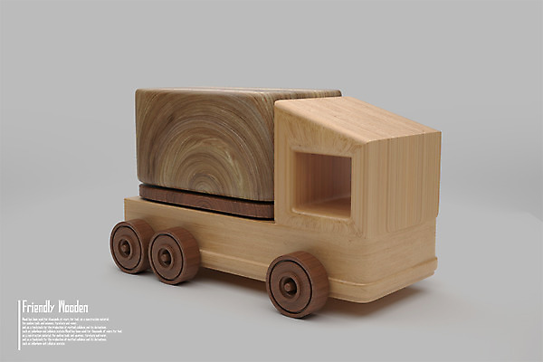 PSD 나무 편집이미지 교통수단 사람없음 목재 장난감 3D소스 3D 트럭 디지털합성 편집3D 식물 교통 재료 자동차 파일형식