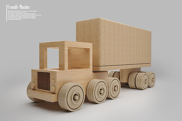 PSD 나무 편집이미지 교통수단 사람없음 목재 장난감 3D소스 3D 트럭 컨테이너 디지털합성 편집3D 식물 산업 교통 재료 자동차 파일형식