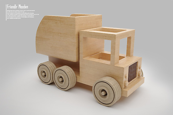 PSD 나무 편집이미지 교통수단 사람없음 목재 장난감 3D소스 3D 트럭 디지털합성 편집3D 식물 교통 재료 자동차 파일형식