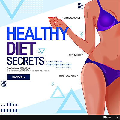 도형 PSD 여자 웹템플릿 다이어트 이벤트팝업 웹팝업 건강 한명 상반신 성인 신체부위 비키니 운동 이미지템플릿 템플릿 1 수영복 팝업 사람 파일형식