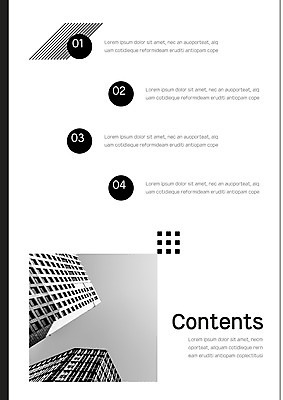 템플릿 내지 선 빌딩 사람없음 검은색 원형 프레젠테이션 문서템플릿 서식 레이아웃 문서 제안서 목차 이미지템플릿 AI파일 도형 컬러 건물 파일형식 벡터