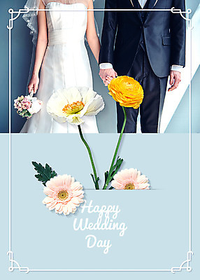 PSD 편집이미지 여자 남자 꽃 신부 부케 신랑 결혼 20대 성인 손잡기 봄 한국인 청첩장 이미지편집 식물 계절 꽃다발 모션 카드_감사 사람 동양인 이벤트 청년 파일형식