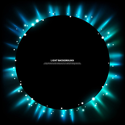 도형 백그라운드 일러스트 디지털백그라운드 검은배경 프레임 사람없음 파란색 빛 디지털 원형 프레임일러스트 네온아트 국내일러스트 AI파일 컬러 검은색 네온 파일형식 벡터