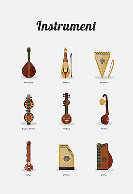 아이콘 악기 사람없음 세계 기타 만돌린 2D아이콘 AI파일 음악 현악기 파일형식 벡터