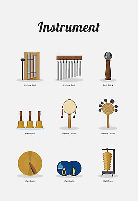아이콘 악기 사람없음 세계 심벌즈 핸드벨 2D아이콘 AI파일 음악 타악기 파일형식 벡터