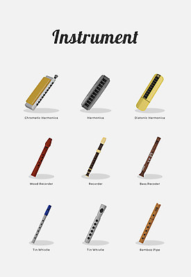 아이콘 악기 관악기 사람없음 세계 피리 리코더 하모니카 2D아이콘 AI파일 음악 목관악기 파일형식 벡터