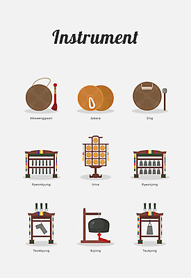 아이콘 악기 국악기 사람없음 세계 징 꽹과리 운라 특종 2D아이콘 AI파일 음악 타악기 국악 파일형식 벡터