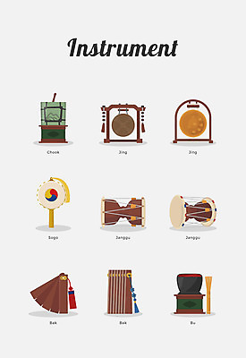 아이콘 악기 국악기 사람없음 세계 축 장구 박 소고 징 2D아이콘 AI파일 음악 타악기 국악 파일형식 벡터