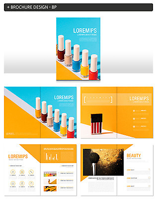 템플릿 ZIP 팜플렛 사람없음 뷰티 립스틱 매니큐어 아이섀도 메이크업브러쉬 인디자인 INDD 이미지템플릿 화장품 붓 파일형식