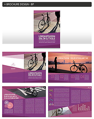 템플릿 남자 ZIP 팜플렛 세명 노을 자전거 한강 인디자인 INDD 이미지템플릿 자연요소 서울 사람 바이크 랜드마크 파일형식