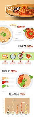 일러스트 그래프 파스타 사람없음 인포그래픽 소스 크림소스파스타 토마토파스타 국내일러스트 AI파일 서양음식 양념 파일형식 벡터