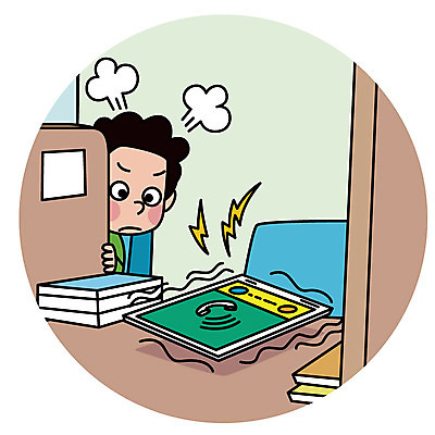 남자 일러스트 의인화 한명 성인 책 스마트폰 예절 도서관 독서실 진동 소음 공공장소 매너 국내일러스트 AI파일 1 교육 사람 핸드폰 스마트기기 소리 장소 파일형식 벡터