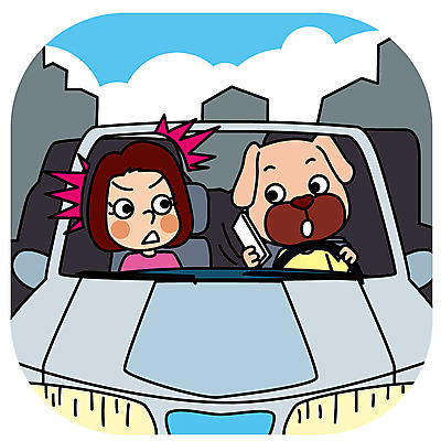 한마리 여자 도로 일러스트 자동차 의인화 한명 성인 놀람 운전 예절 개 통화 공공장소 매너 국내일러스트 AI파일 1 감정 길 육상교통 포유류 교통시설 모션 표정 사람 장소 파일형식 벡터