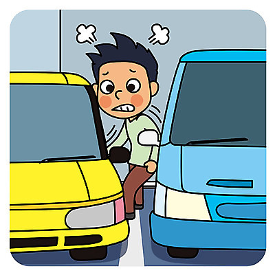 남자 일러스트 자동차 의인화 한명 성인 예절 좁은 주차장 공공장소 매너 국내일러스트 AI파일 1 육상교통 사람 장소 파일형식 벡터